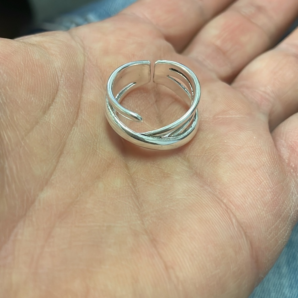 Sterling Silver Adjustable Ring - image 3